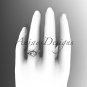 Unique platinum diamond flower, leaf and vine wedding ring, engagement ring ADLR218