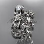 Platinum diamond floral wedding set, engagement set ADLR216