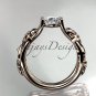 14kt rose gold diamond floral wedding ring, engagement ring ADLR216
