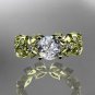 14k yellow gold diamond floral leaf and vine wedding ring, engagement ring ADLR215