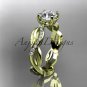 14kt yellow gold diamond leaf and vine wedding ring,engagement ring ADLR100A