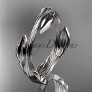 14kt white gold leaf and vine wedding ring,engagement ring ADLR31A