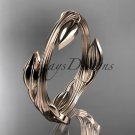 14kt rose gold leaf and vine wedding ring,engagement ring ADLR31A Free Overnight Shipping