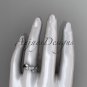 Platinum diamond leaf and vine three stone ring ADLR247