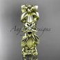 14kt yellow gold diamond leaf wedding ring,engagement ring, wedding band ADLR316