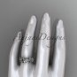 Platinum diamond leaf wedding ring,engagement ring, wedding band ADLR316