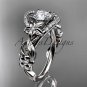 Platinum flower diamond unique engagement ring ADLR211