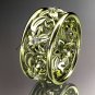 14kt yellow gold diamond leaf and vine wedding ring, wedding band ADLR150