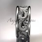 Platinum leaf and vine wedding ring,engagement ring,wedding band ADLR 121