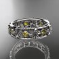14kt white gold diamond engagement ring, wedding band. ADLR160 nature inspired jewelry