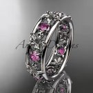 14kt white gold diamond leaf wedding ring,engagement ring, wedding band. ADLR160
