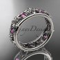 14kt white gold diamond leaf wedding ring,engagement ring, wedding band. ADLR160