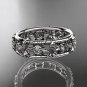 4kt white gold leaf wedding ring,engagement ring, wedding band. ADLR160 nature inspired jewelry
