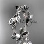 platinum diamond leaf wedding ring, engagement ring, wedding band ADLR20B