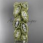 14kt yellow gold diamond leaf wedding ring,engagement ring,wedding band.ADLR54