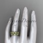 14kt yellow gold diamond leaf wedding ring,engagement ring,wedding band.ADLR54