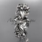 platinum diamond flower wedding ring,engagement ring,wedding band. ADLR 217