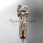 14kt rose gold diamond unique engagement ring,wedding ring ADER155