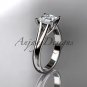 14kt white gold diamond unique engagement ring,wedding ring, solitaire ring ADER143