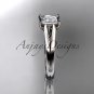 14kt white gold diamond unique engagement ring,wedding ring, solitaire ring ADER143