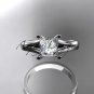 14kt white gold diamond unique engagement ring,wedding ring, solitaire ring ADER143