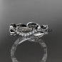 4k white gold diamond leaf and vine wedding ring,engagement ring,wedding band ADLR100B