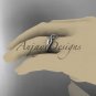 4k white gold diamond leaf and vine wedding ring,engagement ring,wedding band ADLR100B