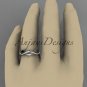 4k white gold diamond leaf and vine wedding ring,engagement ring,wedding band ADLR100B