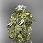 14kt yellow gold diamond leaf and vine wedding ring,engagement ring ADLR188