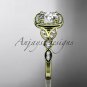 14kt yellow gold diamond leaf and vine wedding ring,engagement ring ADLR179