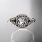 14kt rose gold diamond leaf and vine wedding ring,engagement ring ADLR179