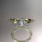 14k yellow gold diamond vine and leaf wedding ring,engagement ring ADLR178