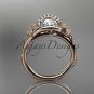 14kt rose gold diamond unique engagement ring ADLR166