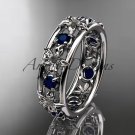 4kt white gold diamond leaf wedding ring,engagement ring, wedding band. ADLR160  inspired jewelry