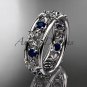 4kt white gold diamond leaf wedding ring,engagement ring, wedding band. ADLR160  inspired jewelry