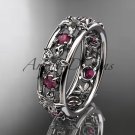 14kt white gold diamond leaf wedding ring,engagement ring, wedding band. ADLR160