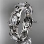 14kt white gold diamond engagement ring ADLR152. Nature inspired jewelry
