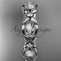 14kt white gold diamond engagement ring ADLR152. Nature inspired jewelry