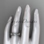 14kt white gold diamond engagement ring ADLR152. Nature inspired jewelry