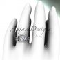 14kt white gold engagement ring with a Forever One Moissanitee center stone ADLR141