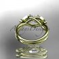 14kt yellow gold diamond butterfly wedding ring, engagement ring ADLR141