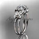 Platinum diamond butterfly wedding ring, engagement ring ADLR141