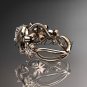 14kt rose gold diamond engagement ring with a Forever One Moissanite center stone ADLR136