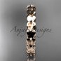 14kt rose gold diamond leaf wedding ring,engagement ring,wedding band. ADLR35B