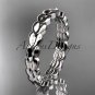 14kt white gold leaf wedding ring,engagement ring,wedding band. ADLR35B