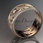 14kt rose gold diamond leaf and vine wedding ring,engagement ring,wedding band ADLR 121