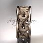 14kt rose gold diamond leaf and vine wedding ring,engagement ring,wedding band ADLR 121