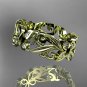 14kt yellow gold diamond leaf and vine butterfly wedding ring,engagement ring,wedding band ADLR144
