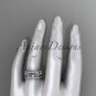 14k white gold diamond flower wedding ring, engagement ring ADLR239