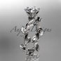 Unique platinum diamond floral wedding ring,engagement ring ADLR248